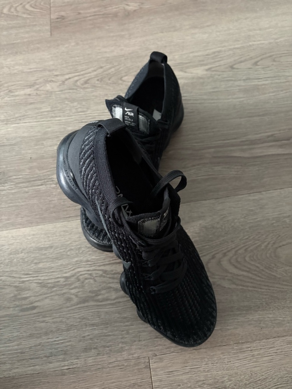 Nike Black Women's Air Flyknit Athletic Sneakers - Picture 3 of 5